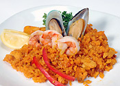 Plated Seafood Paella Catering